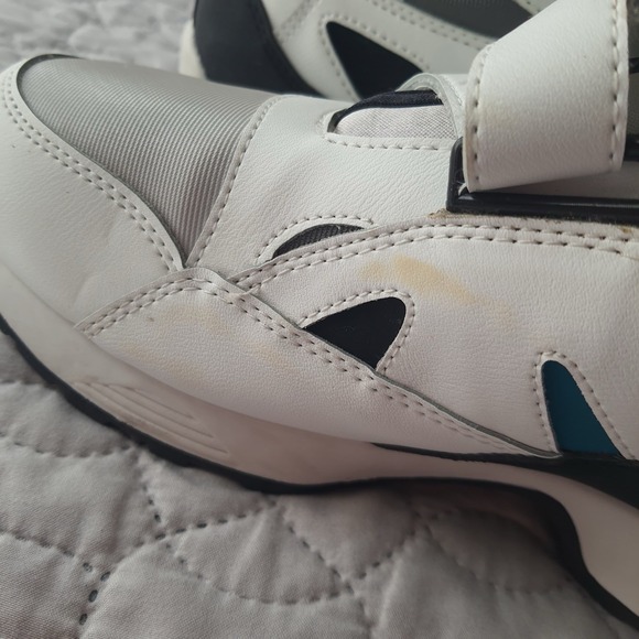 VTG Voit Strobe 2000 Sneakers Size 8 White Black Teal Retro Hook & Loop Cushion main image 2